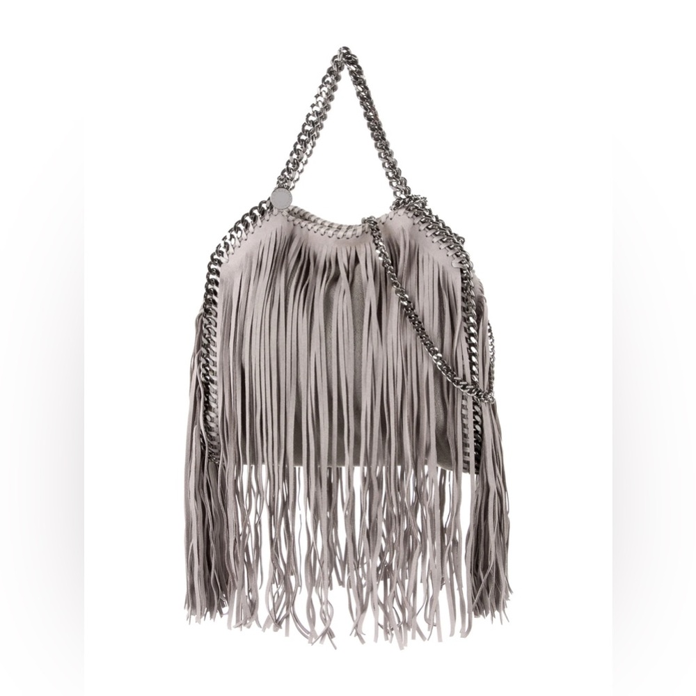 Stella McCartney Gray Fringe Bag Falabella Tote